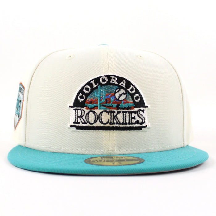 Colorado Rockies 1993 All Star Game Era 59Fifty Fitted Hat (Chrome White Teal Gray Under Brim)