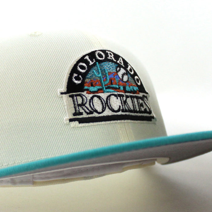 Colorado Rockies 1993 All Star Game Era 59Fifty Fitted Hat (Chrome White Teal Gray Under Brim)
