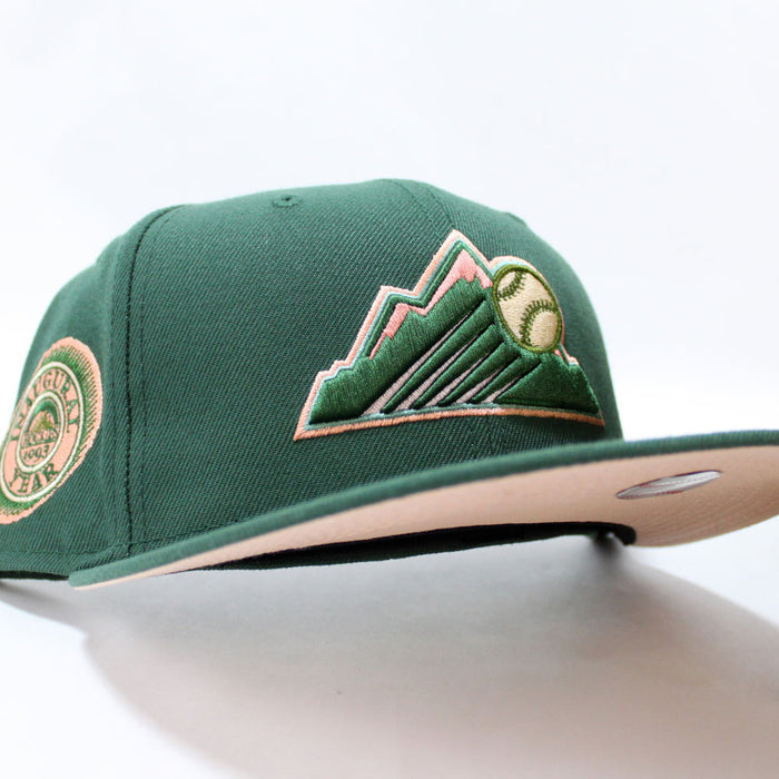 Colorado Rockies 1993 Inaugural Season New Era 59Fifty Fitted Hat (Green Peach Under Brim)