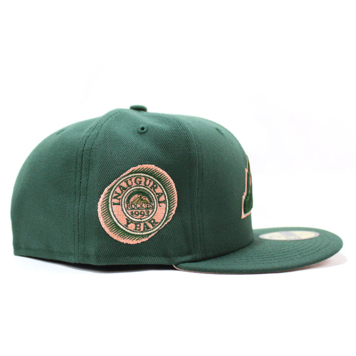 Colorado Rockies 1993 Inaugural Season New Era 59Fifty Fitted Hat (Green Peach Under Brim)