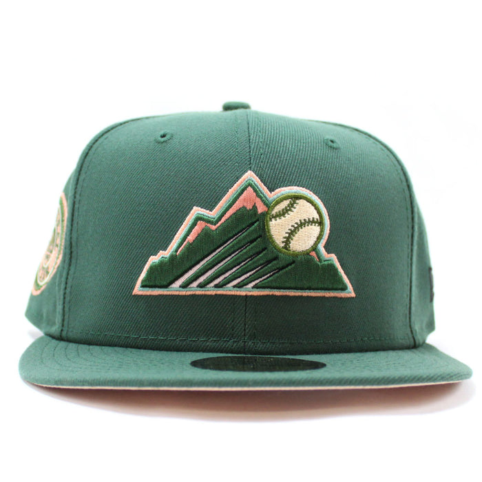 Colorado Rockies 1993 Inaugural Season New Era 59Fifty Fitted Hat (Green Peach Under Brim)