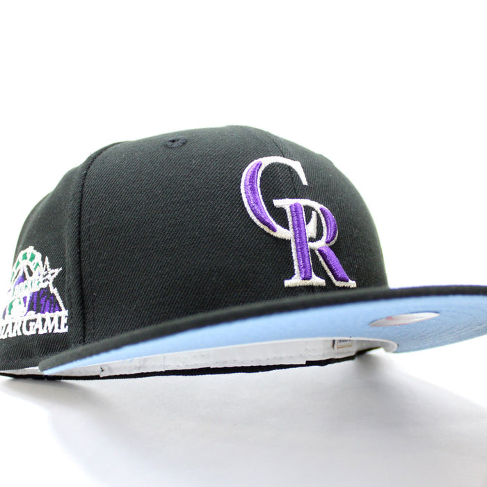 Colorado Rockies 1998 All Star Game New Era 59Fifty Fitted Hat (Black Sky Blue Under Brim)