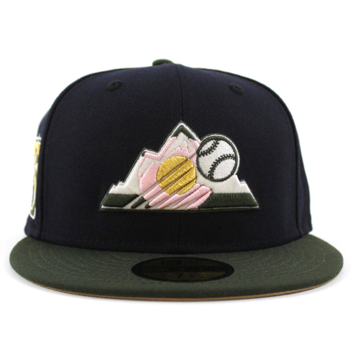 Colorado Rockies 25th Anniversary New Era 59Fifty Fitted Hat (GITD Navy Dark Seaweed Khaki Under Brim)