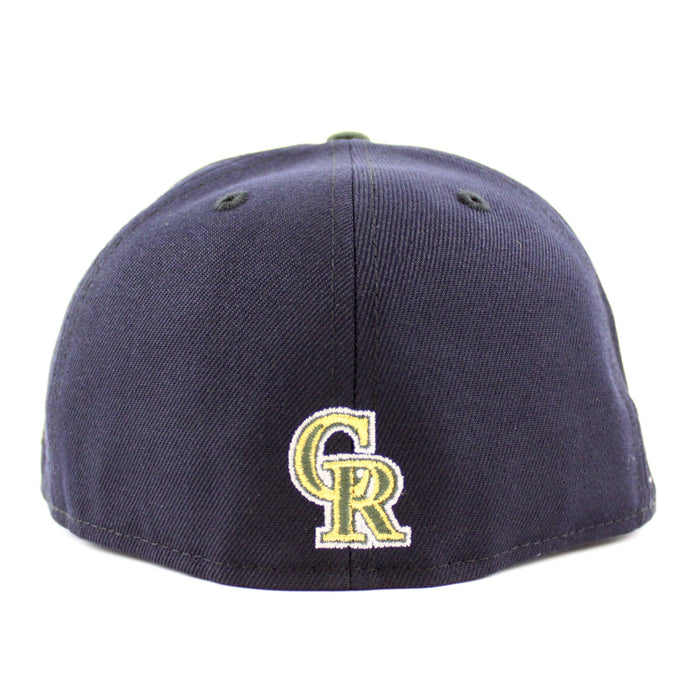 Colorado Rockies 25th Anniversary New Era 59Fifty Fitted Hat (GITD Navy Dark Seaweed Khaki Under Brim)