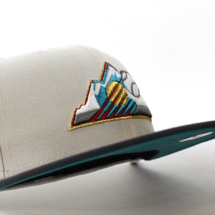Colorado Rockies 25th Anniversary New Era 59Fifty Fitted Hat (GITD Stone Dark Graphite Teal Under Brim)