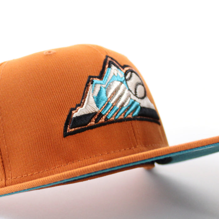 Colorado Rockies 25th Anniversary New Era 59Fifty Fitted Hat (Rust Aqua Under Brim)