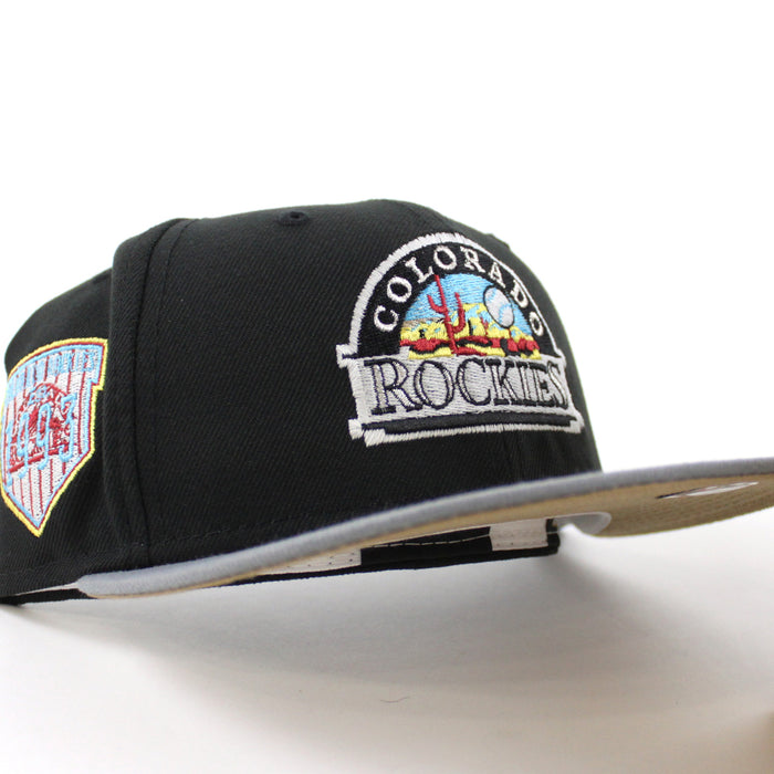 Colorado Rockies EST 1993 New Era 59Fifty Fitted Hat (GITD Black Gray Khaki Under Brim)