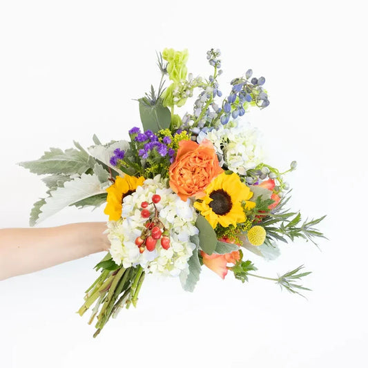 Colorful Meadows Flower Bouquet Apron - Image