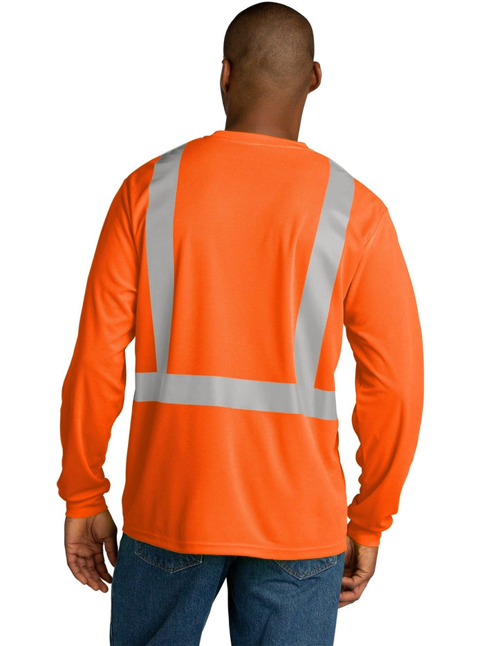 no-logo Cornerstone ANSI 107 Class 2 Mesh Long Sleeve Tee-Regular-CornerStone-Thread Logic