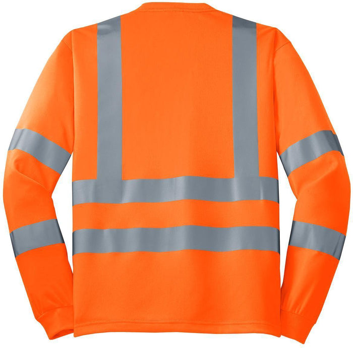 no-logo Cornerstone ANSI 107 Class 3 Long Sleeve Snag-Resistant Reflective T-Shirt-Regular-CornerStone-Thread Logic
