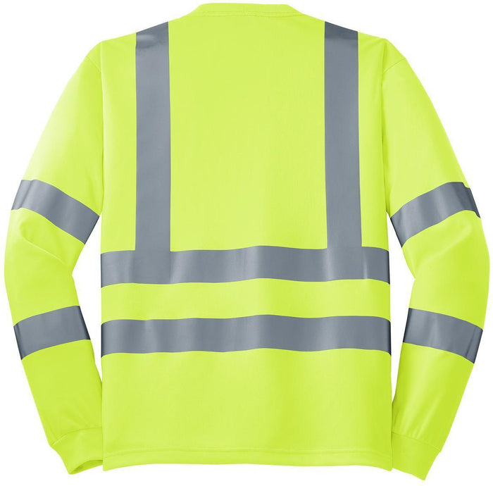 no-logo Cornerstone ANSI 107 Class 3 Long Sleeve Snag-Resistant Reflective T-Shirt-Regular-CornerStone-Thread Logic