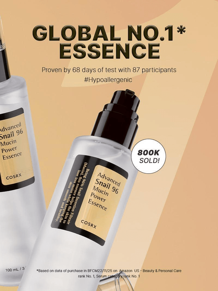 Cosrx Advanced Snail 96 Mucin Power Essence 100ml. خلاصة الحلزون المتقدم 96 قوة المخاط من كوسركس - Princess Cosmetics Qatar