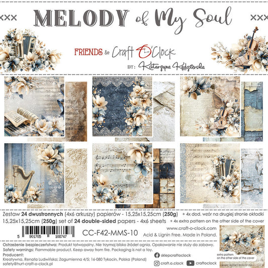 Craft O'Clock - 6X6 Paper Pad - Melody of My Soul. Available at Embellish Away in Bowmanville Ontario Canada.