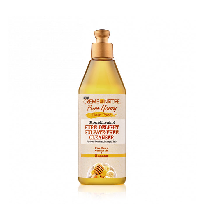 CREME OF NATURE PURE HONEY HAIR FOOD Strengthening Pure Delight Sulfate-Free Cleanser 12oz