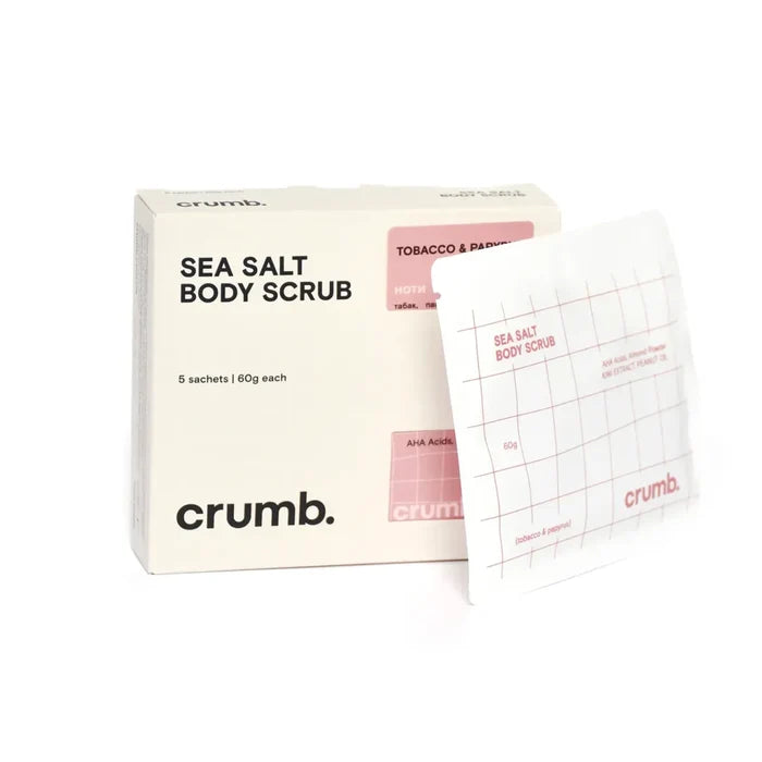 Crumb Sea Salt Body Scrub Tobacco & Papyrus 300g sachets