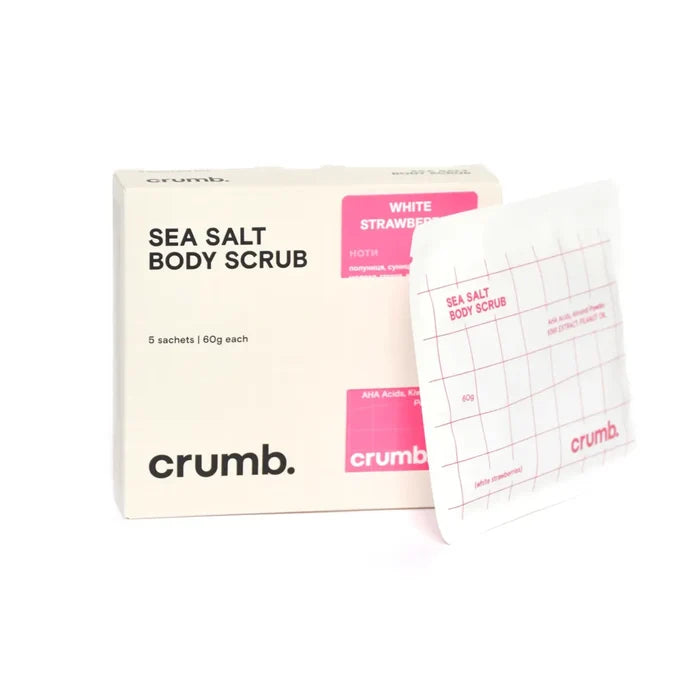 Crumb Sea Salt Body Scrub White Strawberries 300 g sachets