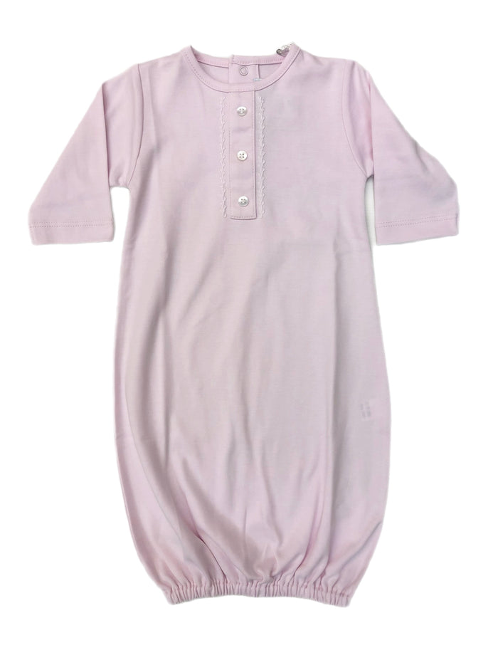 Cuclie Pink Feather Stitch Gown