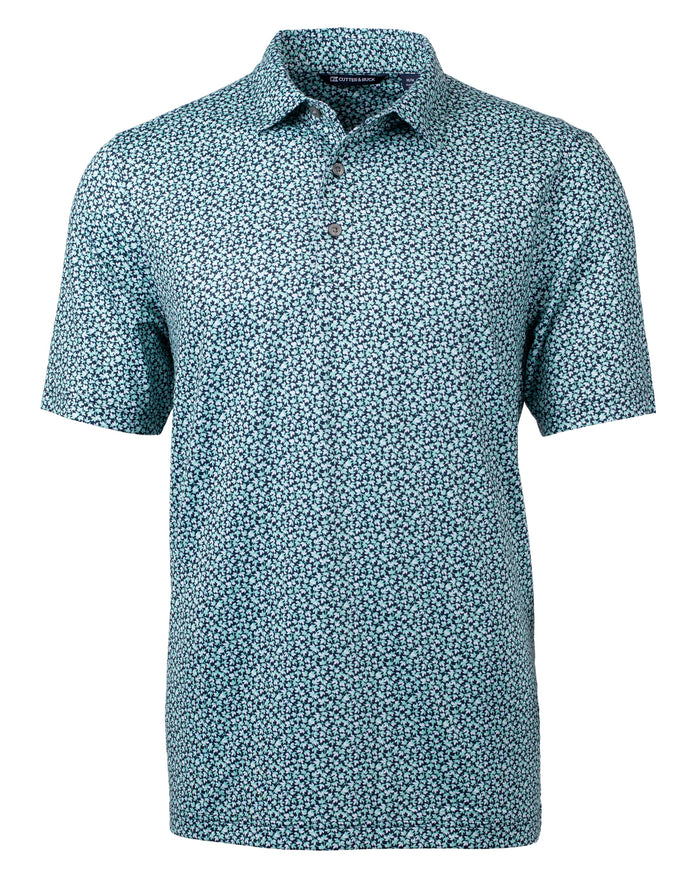 Cutter & Buck Pike Magnolia Print Stretch Polo