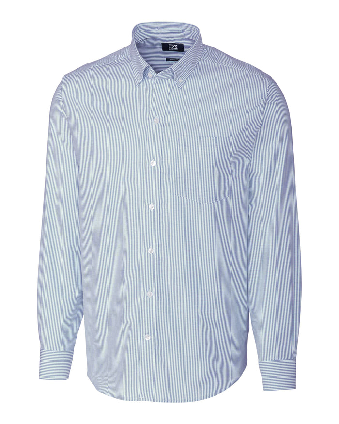 Cutter & Buck Tall Stretch Oxford Stripe Long Sleeve Dress Shirt