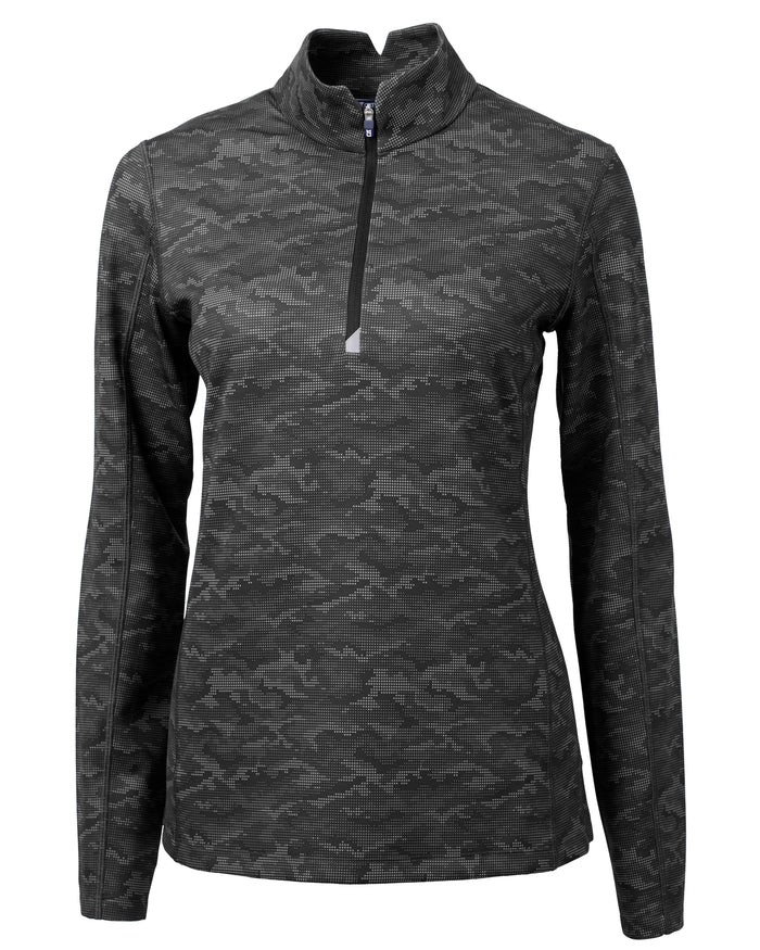 Cutter & Buck Traverse Camo Print Stretch Quarter Zip Women's Pullover
