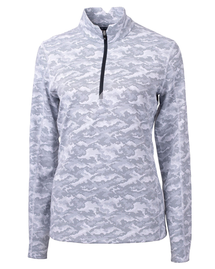 Cutter & Buck Traverse Camo Print Stretch Quarter Zip Women's Pullover