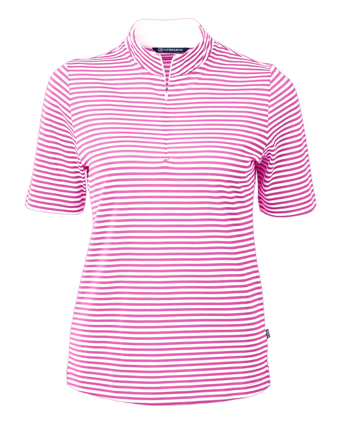 Cutter & Buck Virtue Eco Pique Stripe Recycled Women's Top