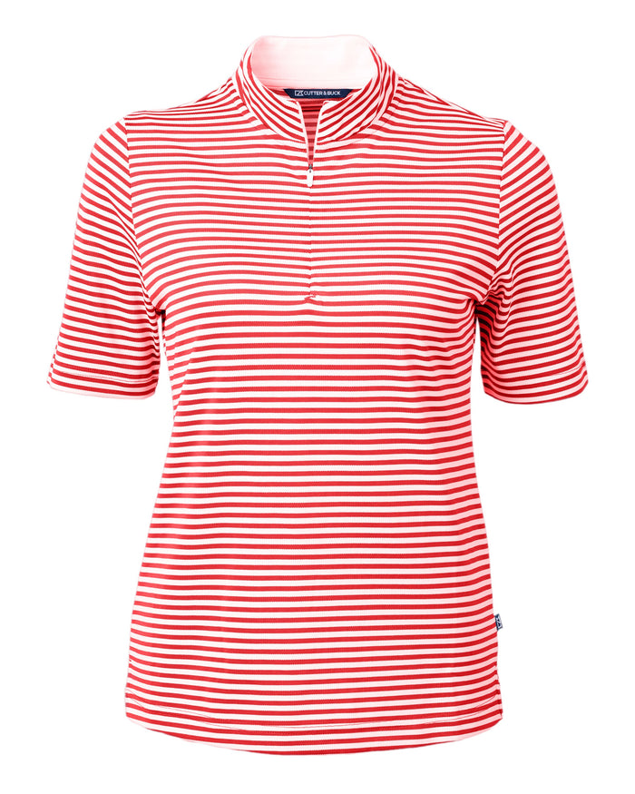 Cutter & Buck Virtue Eco Pique Stripe Recycled Women's Top