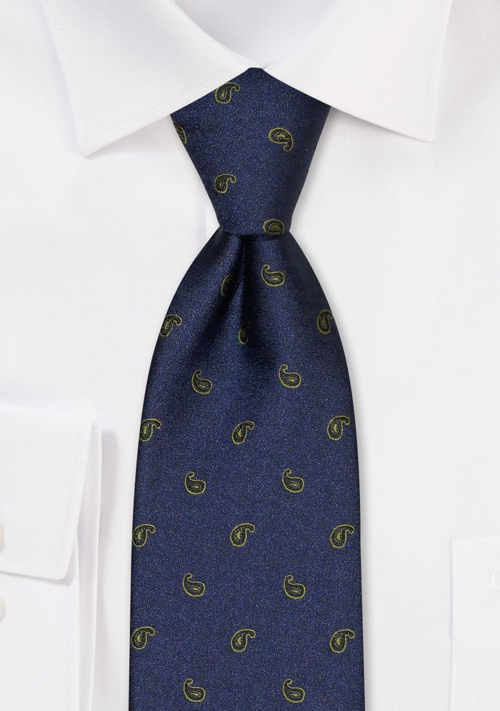 Dark Teal/Olive Paisley Tie