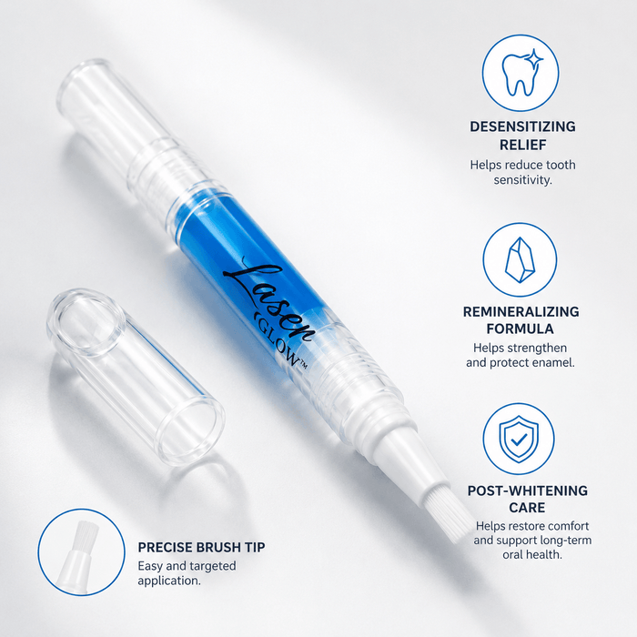 Desensitizing and remineralizing gel pen for post-whitening care