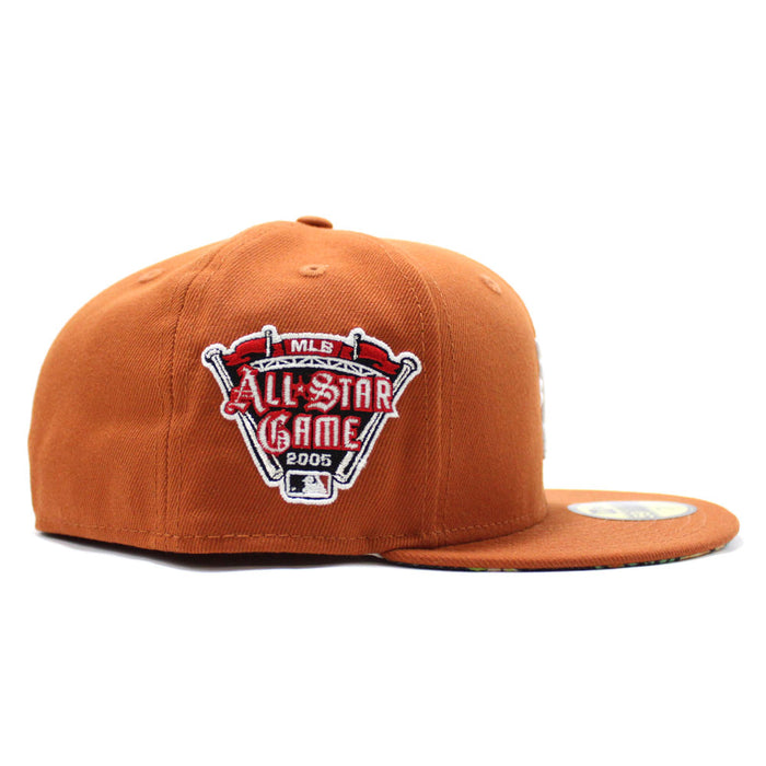 Detroit Tigers 2005 All-Star Game New Era 59Fifty Fitted Hat (Glow in the Dark Logo Rust Floral Under Brim)