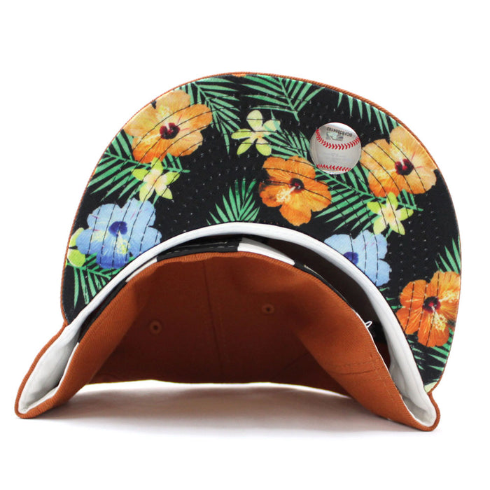 Detroit Tigers 2005 All-Star Game New Era 59Fifty Fitted Hat (Glow in the Dark Logo Rust Floral Under Brim)