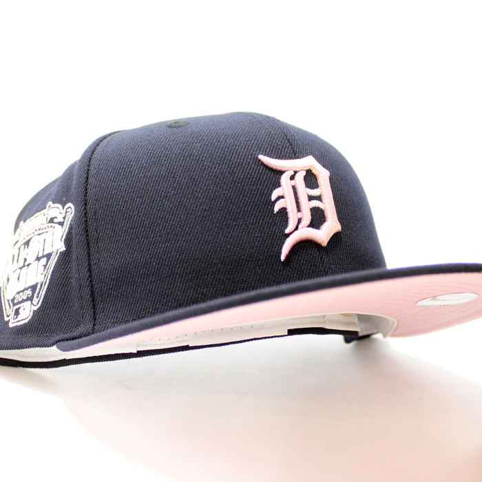 Detroit Tigers 2005 All-Star Game New Era 59Fifty Fitted Hat (Glow in the Dark Navy Pink Under Brim)