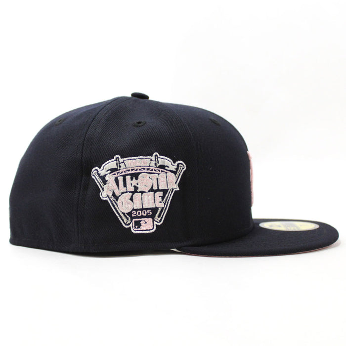 Detroit Tigers 2005 All-Star Game New Era 59Fifty Fitted Hat (Glow in the Dark Navy Pink Under Brim)