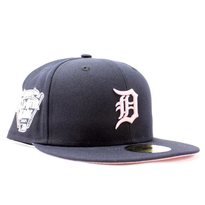 Detroit Tigers 2005 All-Star Game New Era 59Fifty Fitted Hat (Glow in the Dark Navy Pink Under Brim)