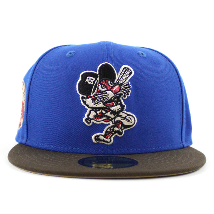 Detroit Tigers Tiger Stadium New Era 59Fifty Fitted Hat (Azure Blue Brown Khaki Under Brim)