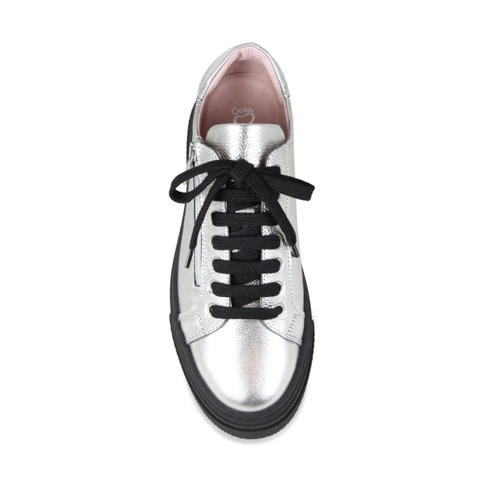 Diva: Silver Leather & Black Shoes Sole Bliss