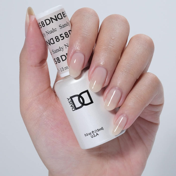DND Gel Nail Polish Duo 858 - Sandy Nude
