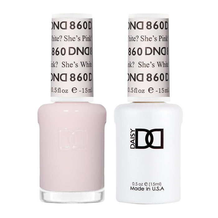 DND Gel Nail Polish Duo 860 - She’s White? She’s Pink?