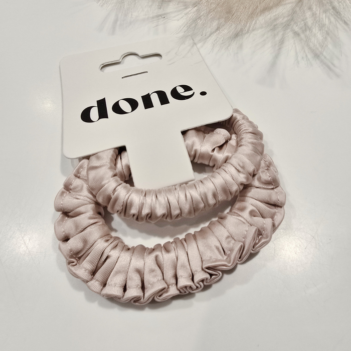 Done Scrunchie 2 piece Satin Pale Pink