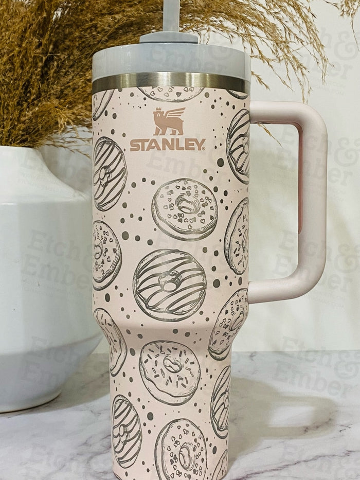 Donuts Custom Stanley Adventure Quencher 40 Oz Tumbler Tumblers