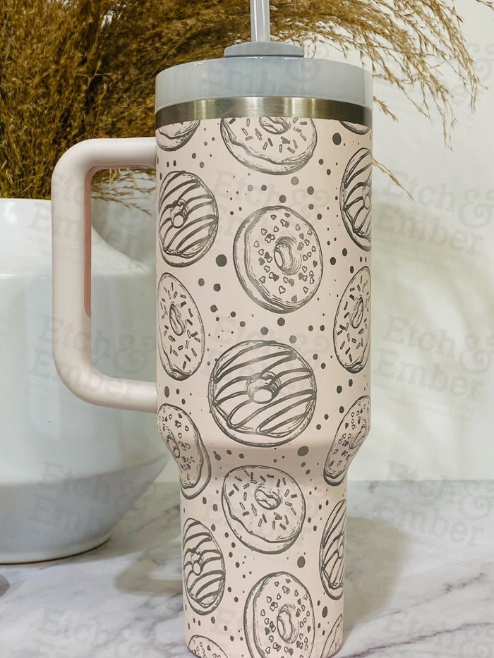 Donuts Custom Stanley Adventure Quencher 40 Oz Tumbler Tumblers