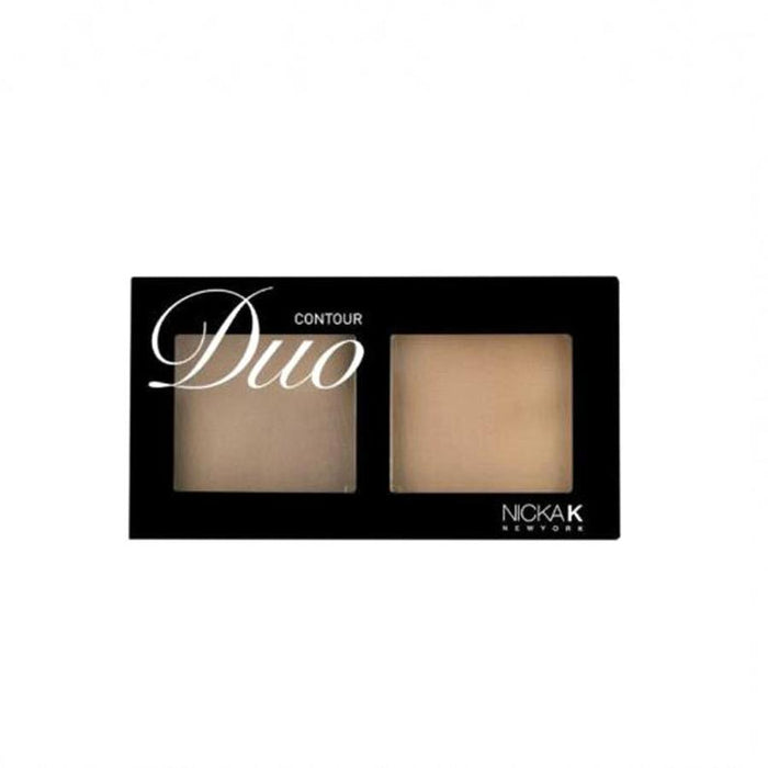 NICKA K makeup duo contour palette with two shades for sculpting and highlighting the face
