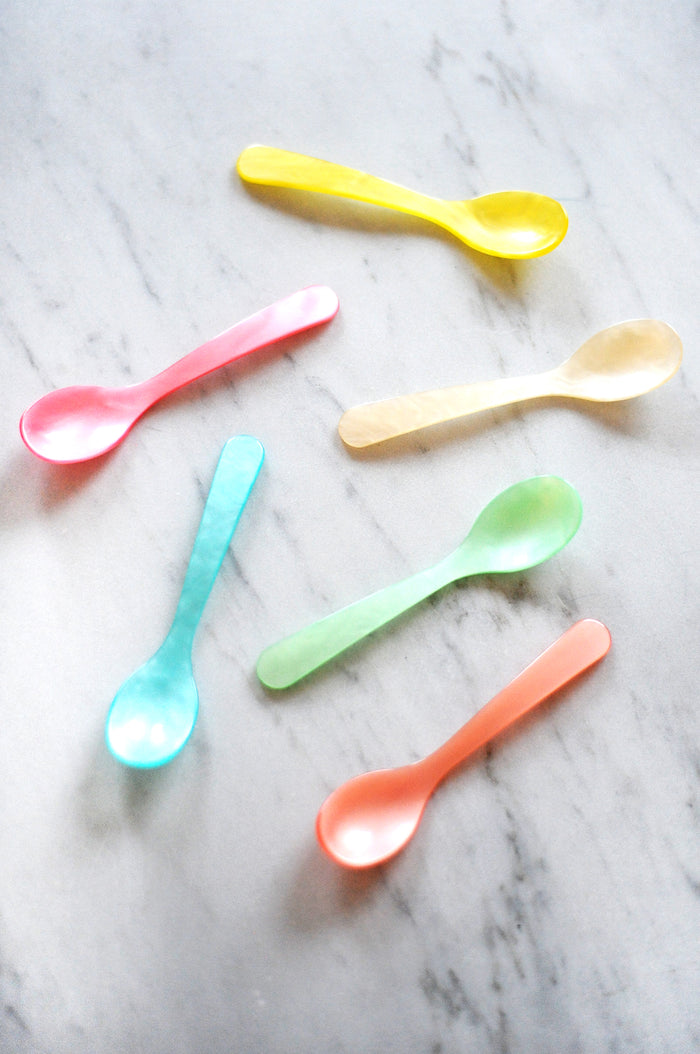 Egg Spoon Rose Red