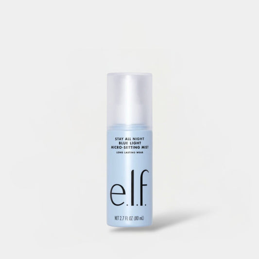 elf Cosmetics Stay All Night Blue Light Micro - Fine Setting Mist 80ml قزم مستحضرات التجميل البقاء طوال الليل رذاذ الإعداد الصغير للضوء الأزرق - Princess Cosmetics Qatar