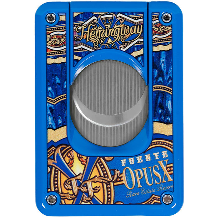 Elie Bleu Limited Edition Fuente Opus X Hemingway Blue & Gold Cigar Cutter