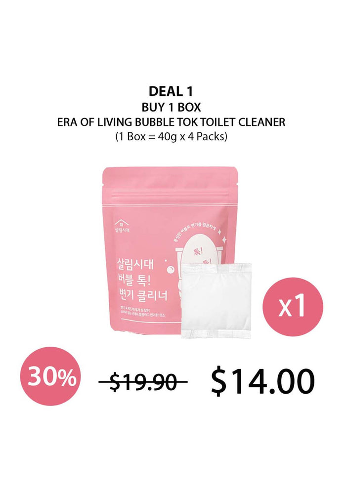 [ERA OF LIVING] Bubble Tok Toilet Cleaner (1 Box = 40g x 4 Packs)