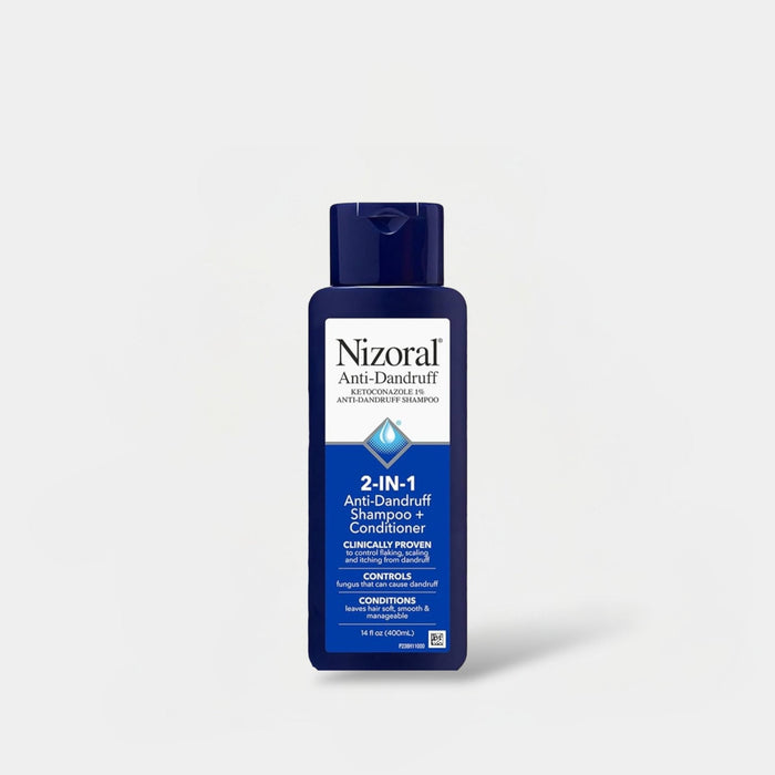 Nizoral 2 - in - 1 Anti - Dandruff Shampoo + Conditioner 400ml نيزورال شامبو 2 في 1 مضاد للقشرة + بلسم - Princess Cosmetics Qatar