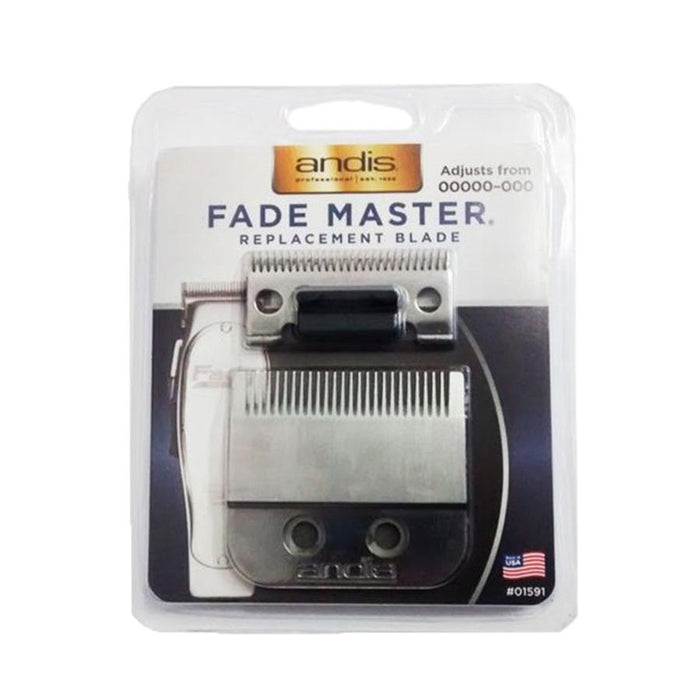 Andis Fade Master replacement blade in clear packaging for hair clippers and trimmers