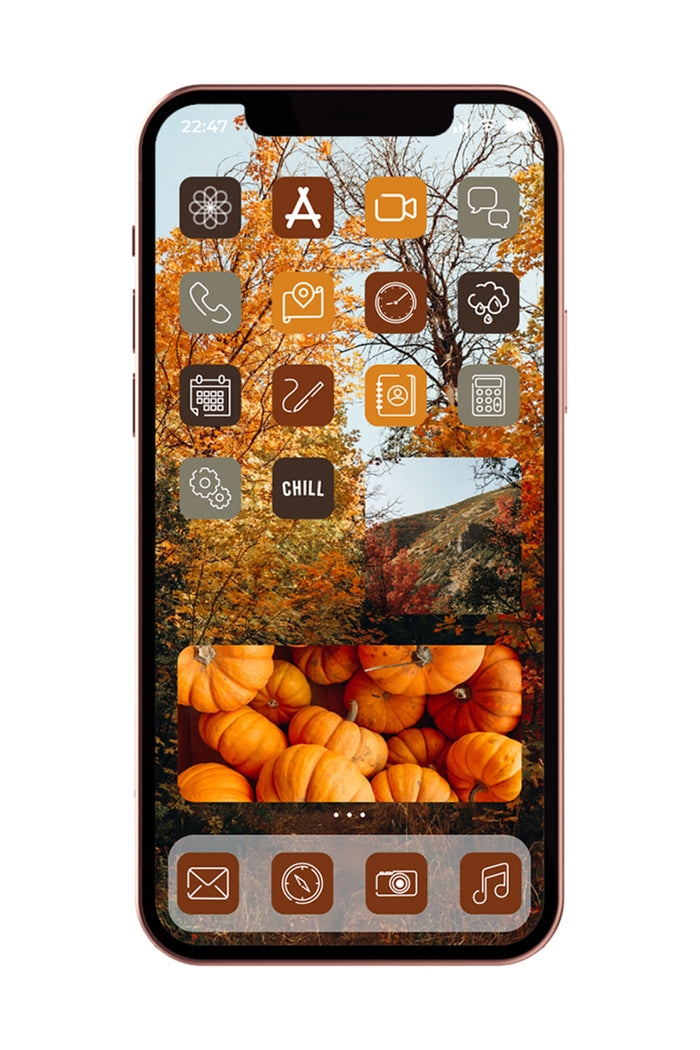 Fall themed IOS icon pack for iphone