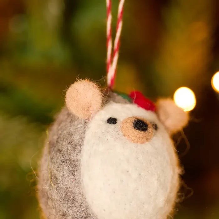 Felt Christmas Decoration - 'Hedgehog'